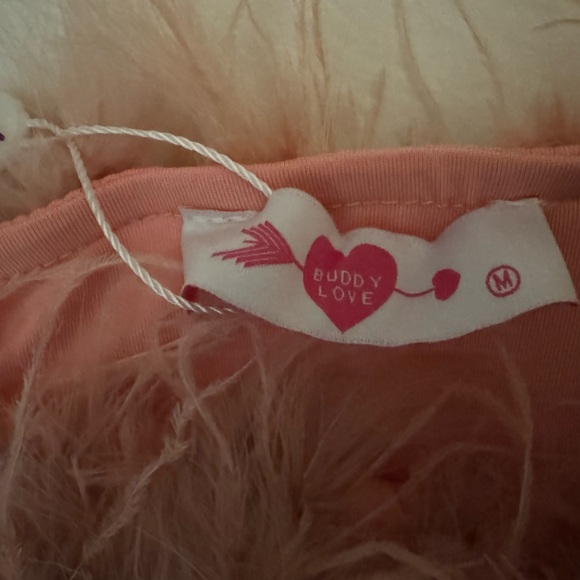 Buddy Love Pink Feather Tube Top - Picture 4 of 4
